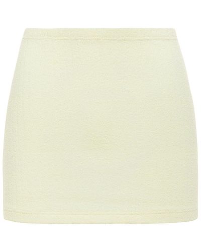 Montce Buttercream Rib Micro Skirt - Natural