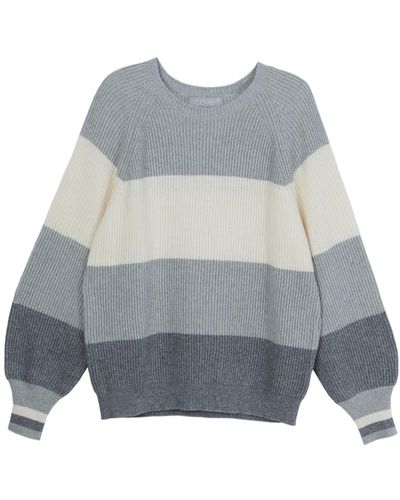 Cove Sienna Block Stripe Sweater - Gray