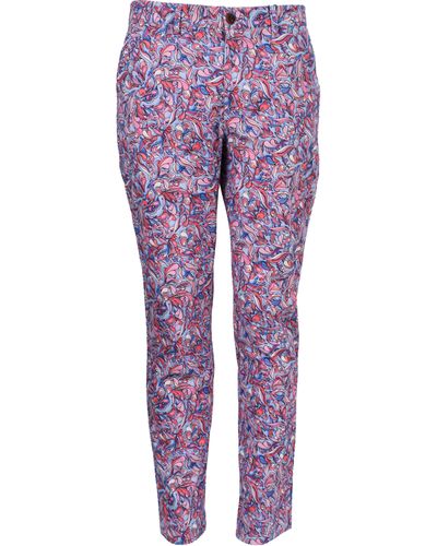 lords of harlech Charles Paisley Layers Pant - Purple