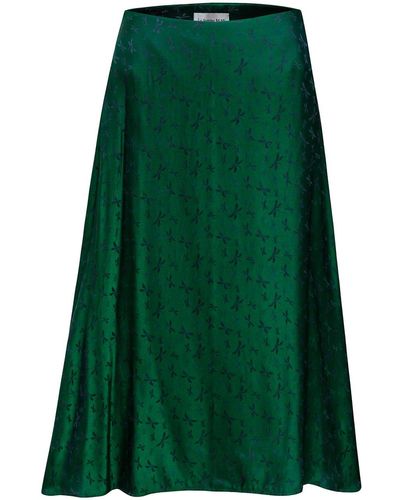LA FEMME MIMI Silk Skirt - Green