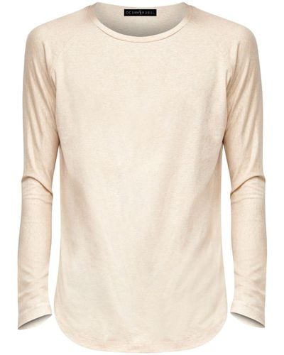 Ocean Rebel Neutrals Long Sleeve Scoop Comfort T-shirt - Natural