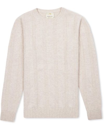 Burrows and Hare Seed Stitch Jumper - White