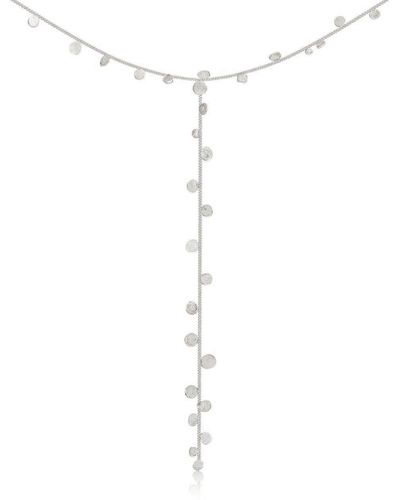 Lily Flo Jewellery Cluster Of Stars Lariat Necklace - White