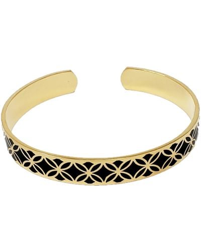 Georgina Jewelry Signature Gold Onyx Resin Bracelet - Metallic
