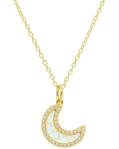 KAMARIA Opal Moon Necklace - White