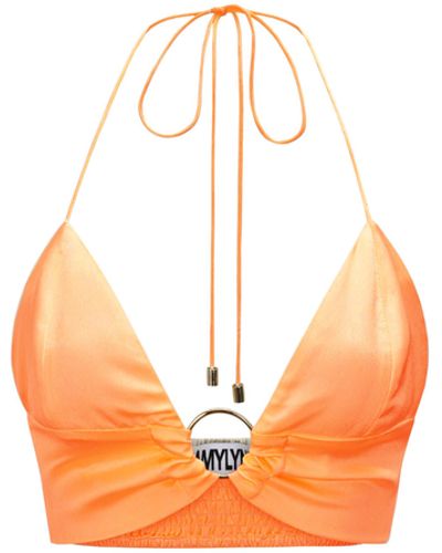 Amy Lynn Ibiza Peach Satin Bralette - Orange