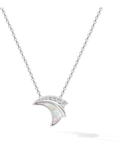 AWNL Atlantis Mother Of Pearl Sterling Necklace - Metallic