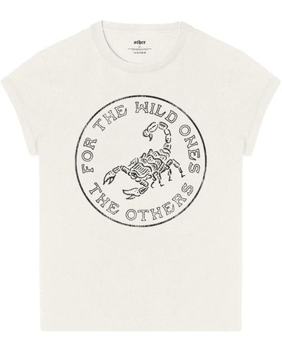 Other / Neutrals Wild Ones Scorpion Rocker T-shirt - White