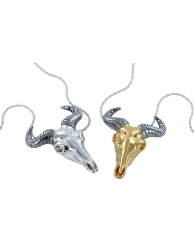 Reeves & Reeves Wildebeest Sterling Necklace - Metallic