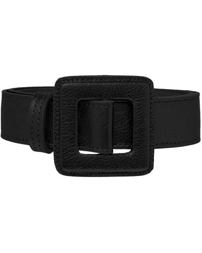 BeltBe Mini Square Floater Buckle Belt - Black