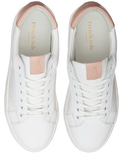 French Sole Moocher In Leather - White