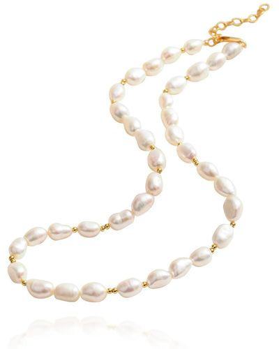 Classicharms Mera Baroque Beaded Necklace - White