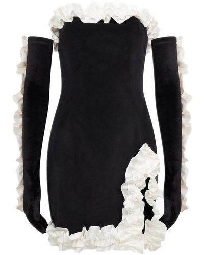 Miscreants Mimi Mini Dress & Gloves - Black