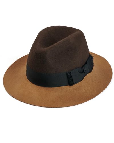 Justine Hats Fashionable Felt Fedora Hat In Two Colors - Black
