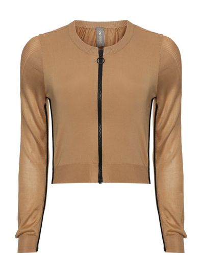 Balletto Athleisure Couture Knitted Zipper Jacket En - Natural