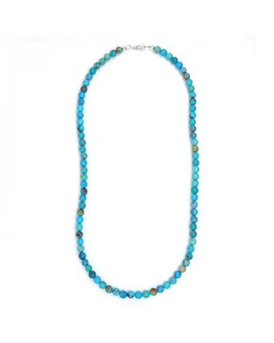 Shar Oke Arizona Turquoise Beaded Necklace - Blue