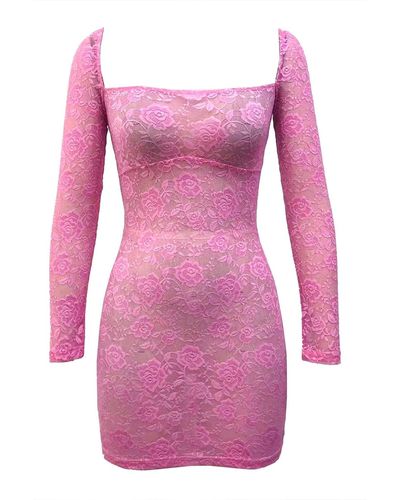 Elsie & Fred The Scorpios Pink Lace Dress