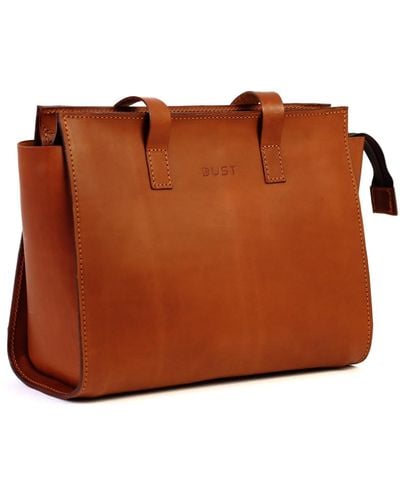 THE DUST COMPANY Leather Shoulder Bag In Cuoio Brown