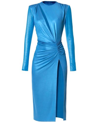 AGGI Adriana Aster Midi Evening Dress - Blue