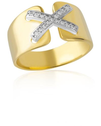 Spero London X Signet Sterling Silver Ring In Gold Vermeil - Metallic