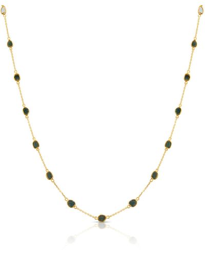 Trésor Blue Diamond Slice Necklace In 18k Yellow Gold - Metallic