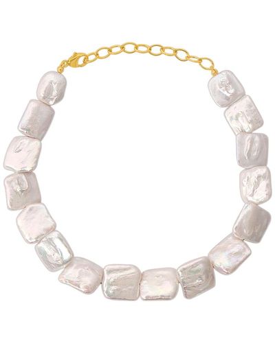 NAiiA Marilyn Chunky Pearl Gold Necklace - White