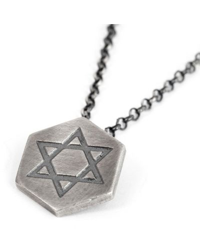 Tomerm Jewelry Star Of David Necklace Jewish Gifts For - Gray