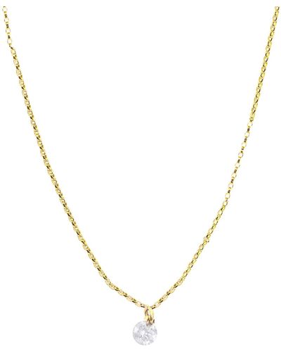 Lily Flo Jewellery Rising Star Naked Diamond Solitaire Necklace - Metallic