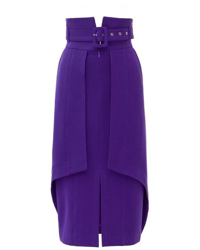 Julia Allert Designer Double Midi Skirt - Purple
