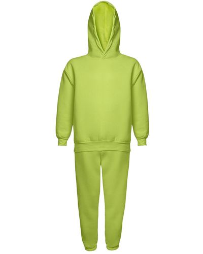 Monique Store Hoodie & jogger Pants Neon Yellow Set - Green
