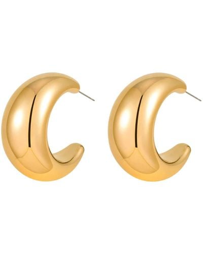 Olivia Le Chunky Hoop Earrings - Metallic
