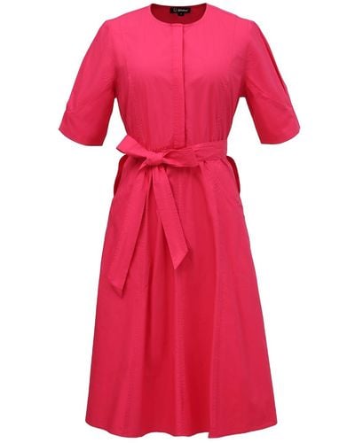 Smart and Joy A-line Cotton Blouse-dress - Pink