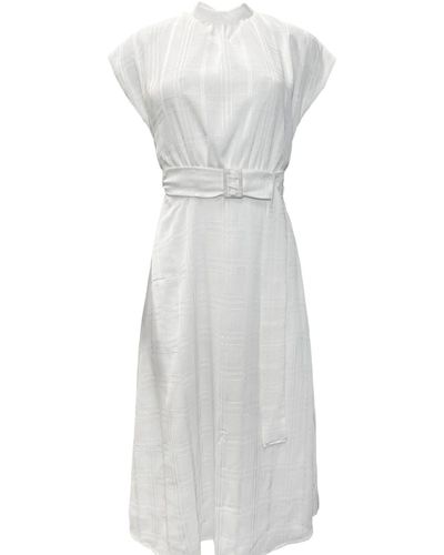 Undra Celeste New York Olga Belted Dress - White