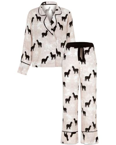 Selia Richwood Neutrals Alpaca Pajama Set - White