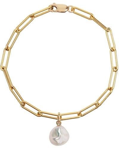 Ora Pearls Aetia Keshi Pearl Chain Bracelet - Metallic