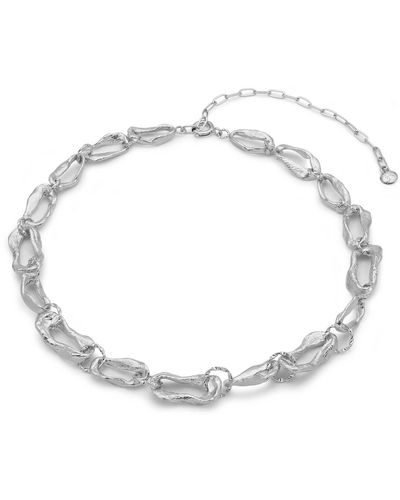 EVA REMENYI Vacation Chain Choker Necklace - White