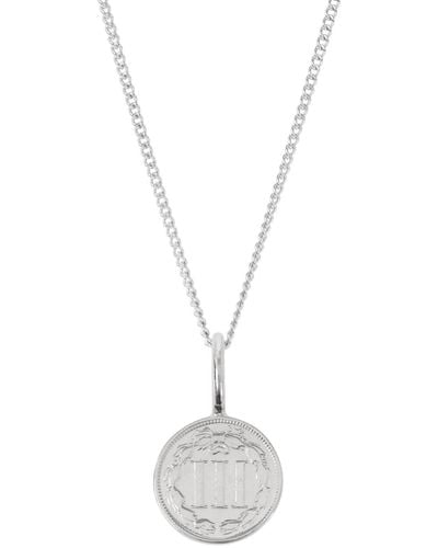 Katie Mullally American Coin & Chain In Sterling - Metallic