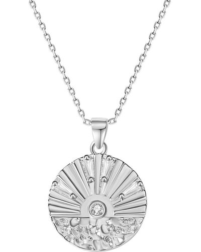 Bermuda Watch Company Annie Apple Elle Sterling Silver Sunrise Pendant Necklace - Metallic