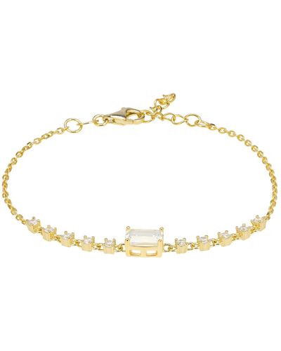 LÁTELITA London Claudia Gemstone Bracelet Gold Clear Quartz - Metallic