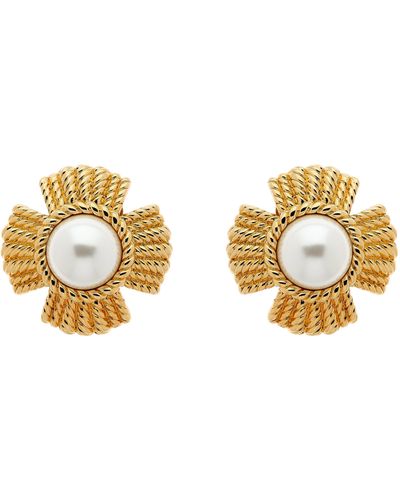 Emma Holland Jewellery & Pearl Clip Earrings - Metallic