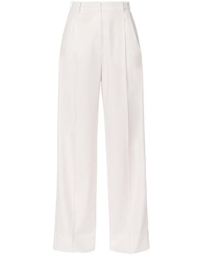 AGGI Gwen Aesthetic High Waisted Wide Trousers - White