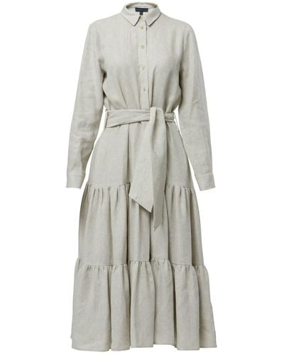 Helen Mcalinden Neutrals Adele Oatmeal Linen Dress - Grey