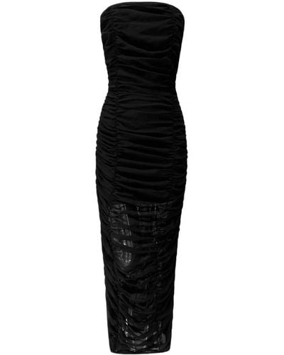 OW Collection Sandy Chiffon Maxi Dress - Black