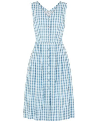 Emily and Fin Scarlett India Blue Check Dress