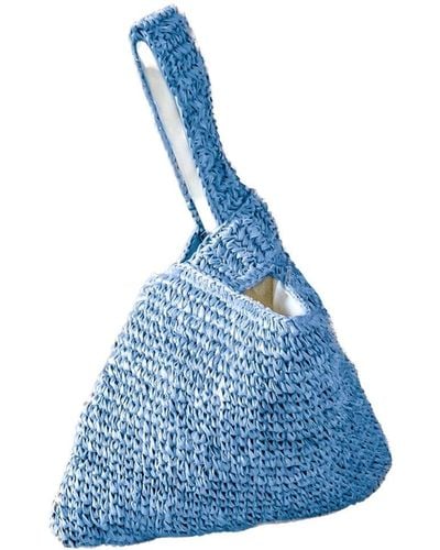 LIKHÂ Powder Crochet Knot Bag - Blue