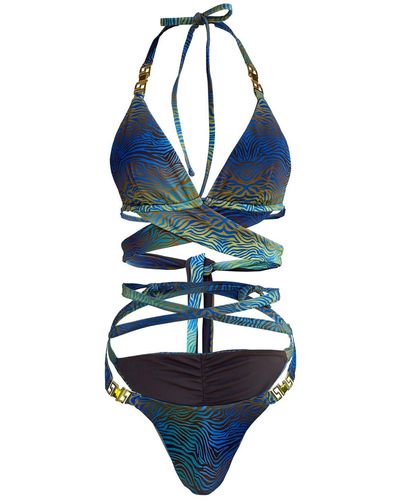 TOUCH BY ADRIANA CAROLINA Quirk Bikini Set - Blue