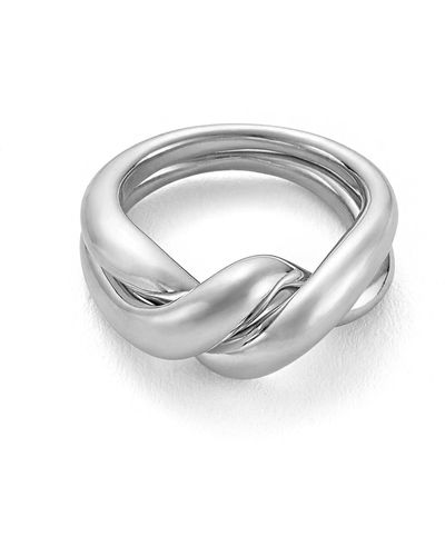 Cote Cache Silver Unity Ring - Metallic