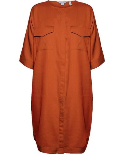 IMAIMA The Helin Shirt Dress In Apricot Buff - Orange