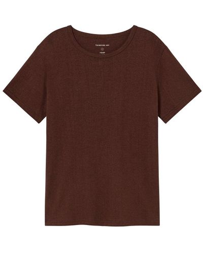 Thinking Mu Thick Hemp T-shirt - Brown