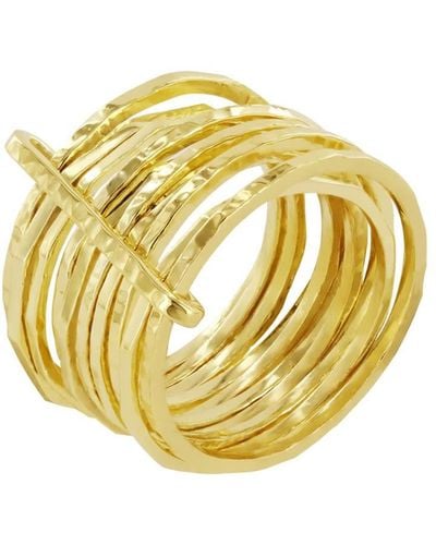 Wolf and Zephyr Multi Stack Ring Vermeil - Metallic